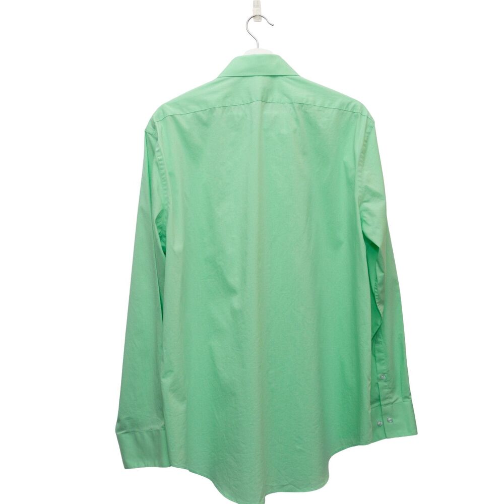 Madison Men's 17-17.5 34-35 XL Slim Fit Dynamic Cooling Dress Shirt Mint Green - Picture 4 of 7